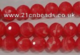 CRC513 15.5 inches 10mm faceted round synthetic rhodochrosite beads