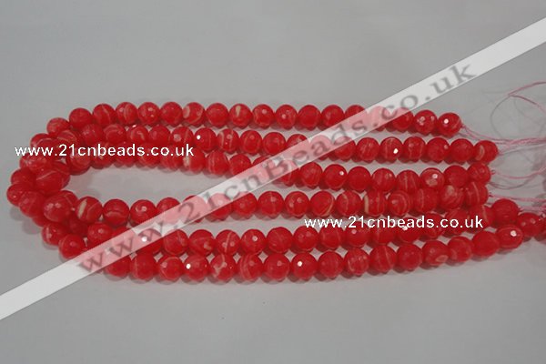 CRC513 15.5 inches 10mm faceted round synthetic rhodochrosite beads