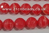 CRC514 15.5 inches 12mm faceted round synthetic rhodochrosite beads