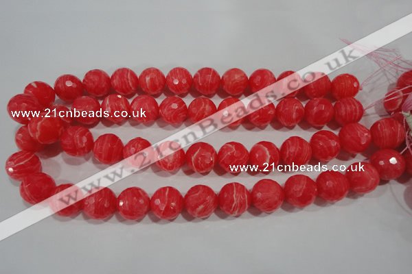 CRC516 15.5 inches 16mm faceted round synthetic rhodochrosite beads