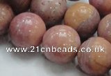 CRC56 15.5 inches 20mm round rhodochrosite gemstone beads wholesale