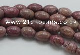 CRC65 15.5 inches 8*12mm rice rhodochrosite gemstone beads