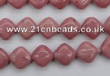 CRC681 15.5 inches 10*10mm diamond rhodochrosite beads wholesale