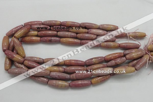 CRC69 15.5 inches 10*30mm rice rhodochrosite gemstone beads