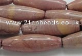 CRC70 15.5 inches 12*40mm rice rhodochrosite gemstone beads