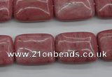CRC701 15.5 inches 15*20mm rectangle rhodochrosite beads wholesale