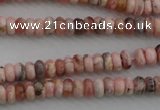 CRC750 15.5 inches 2.5*4mm rondelle rhodochrosite beads wholesale