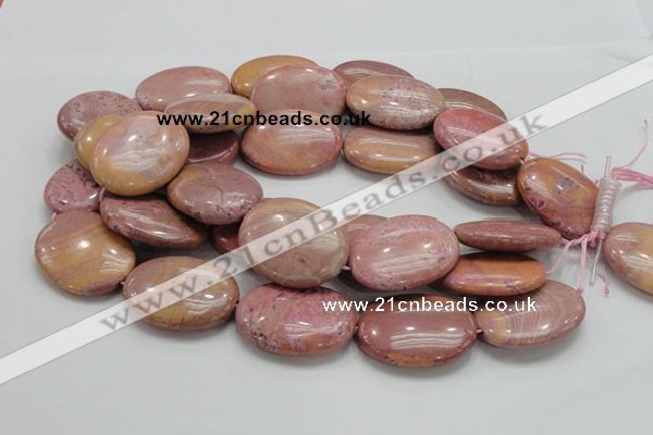 CRC79 15.5 inches 30*40mm oval rhodochrosite gemstone beads