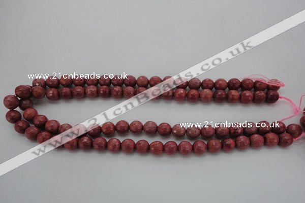 CRC803 15.5 inches 10mm faceted round Brazilian rhodochrosite beads