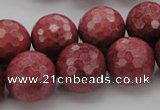 CRC806 15.5 inches 16mm faceted round Brazilian rhodochrosite beads