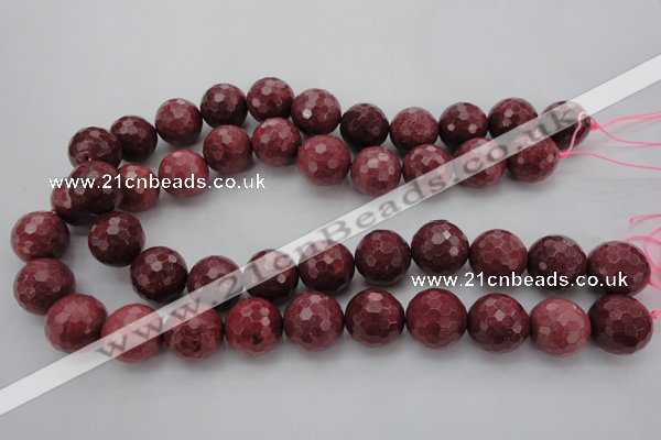 CRC807 15.5 inches 18mm faceted round Brazilian rhodochrosite beads