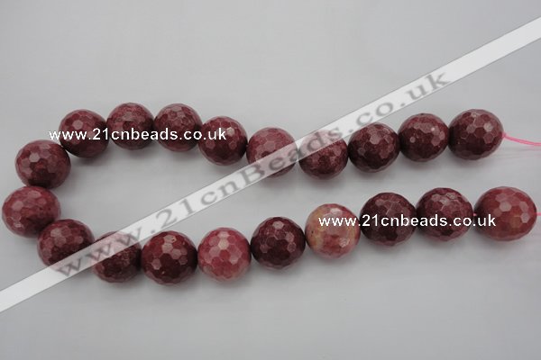 CRC808 15.5 inches 20mm faceted round Brazilian rhodochrosite beads