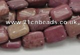 CRC81 15.5 inches 10*14mm rectangle rhodochrosite gemstone beads