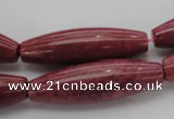 CRC811 15.5 inches 12*40mm rice Brazilian rhodochrosite beads