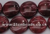 CRC819 15.5 inches 25mm flat round Brazilian rhodochrosite beads