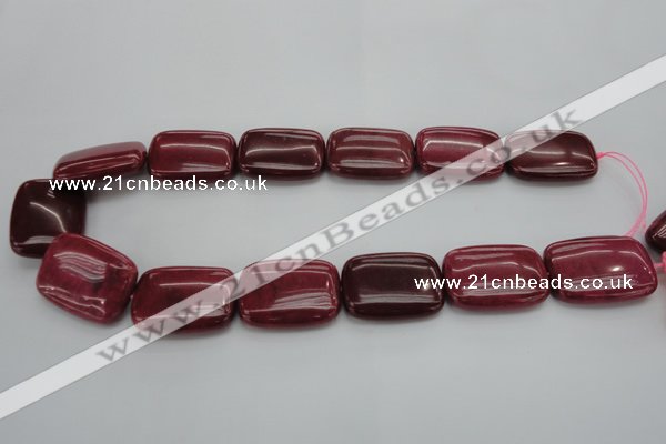 CRC826 15.5 inches 22*30mm rectangle Brazilian rhodochrosite beads