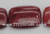 CRC827 15.5 inches 30*40mm rectangle Brazilian rhodochrosite beads