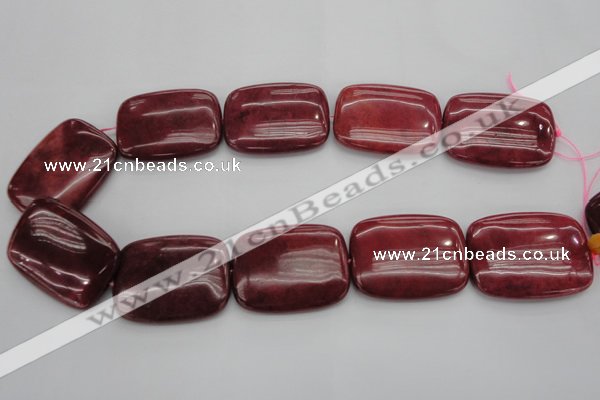 CRC827 15.5 inches 30*40mm rectangle Brazilian rhodochrosite beads