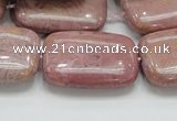 CRC83 15.5 inches 22*30mm rectangle rhodochrosite gemstone beads