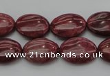 CRC834 15.5 inches 15*20mm oval Brazilian rhodochrosite beads