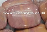 CRC84 15.5 inches 30*40mm rectangle rhodochrosite gemstone beads