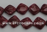 CRC840 15.5 inches 12*12mm diamond Brazilian rhodochrosite beads