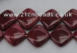 CRC841 15.5 inches 14*14mm diamond Brazilian rhodochrosite beads