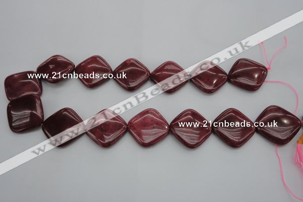 CRC842 15.5 inches 25*25mm diamond Brazilian rhodochrosite beads