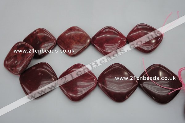 CRC843 15.5 inches 40*40mm diamond Brazilian rhodochrosite beads