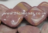 CRC86 15.5 inches 25*25mm diamond rhodochrosite gemstone beads