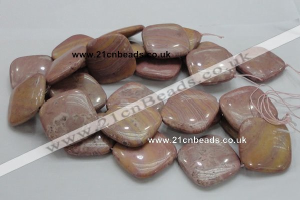 CRC87 15.5 inches 40*40mm diamond rhodochrosite gemstone beads