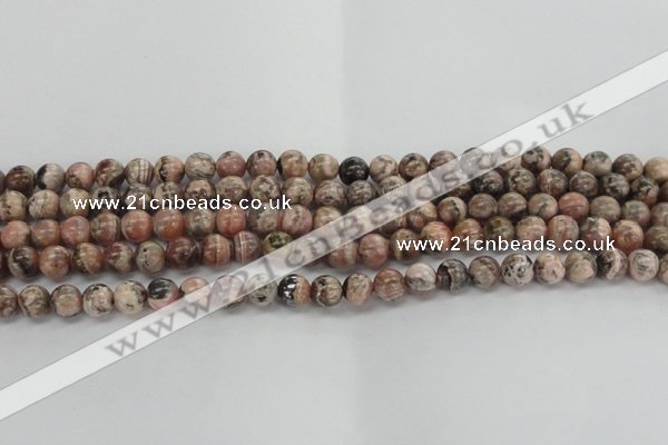 CRC902 15.5 inches 7mm round natural rhodochrosite beads