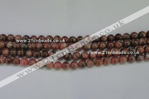 CRC915 15.5 inches 8mm round natural rhodochrosite beads