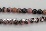 CRD01 15.5 inches 6mm round natural rhodonite gemstone beads