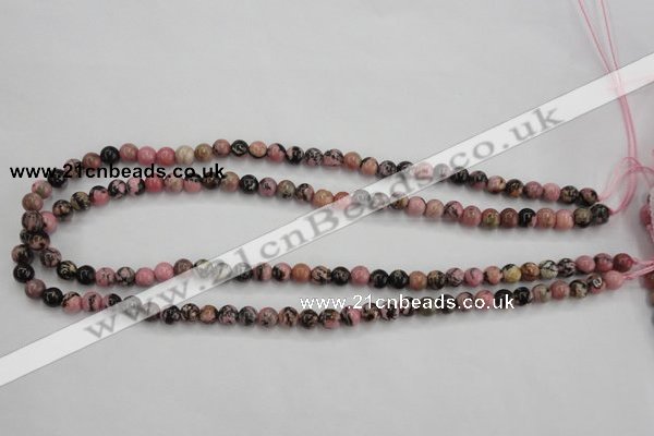 CRD01 15.5 inches 6mm round natural rhodonite gemstone beads