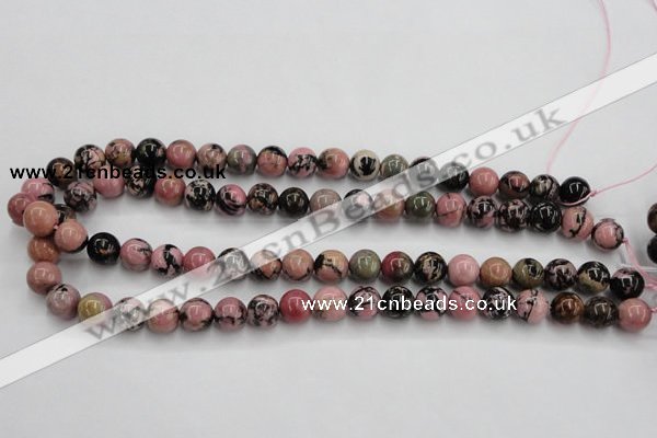 CRD02 15.5 inches 8mm round natural rhodonite gemstone beads