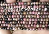 CRD350 15.5 inches 4mm round rhodonite beads wholesale