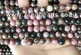 CRD352 15.5 inches 8mm round rhodonite beads wholesale