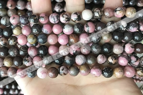 CRD352 15.5 inches 8mm round rhodonite beads wholesale