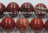 CRE03 16 inches 18mm round natural red jasper beads wholesale