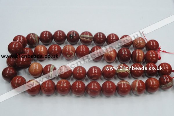 CRE03 16 inches 18mm round natural red jasper beads wholesale