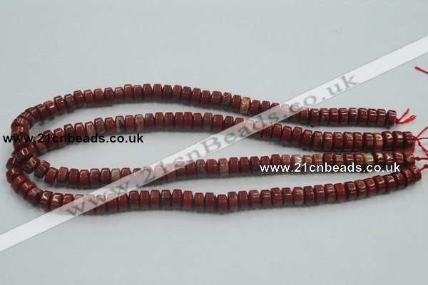 CRE05 16 inches 5*8mm rondelle natural red jasper beads wholesale