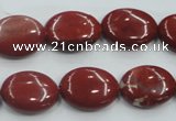 CRE11 16 inches 13*18mm oval natural red jasper beads wholesale