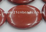 CRE14 16 inches 30*40mm oval natural red jasper beads wholesale