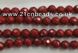 CRE152 15.5 inches 6mm faceted round red jasper beads wholesale