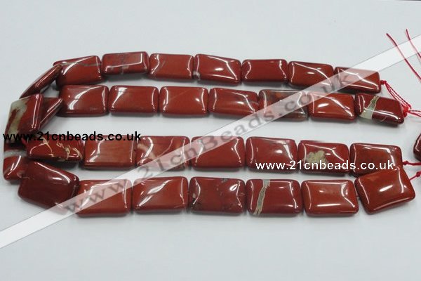 CRE17 16 inches 18*25mm rectangle natural red jasper beads wholesale