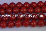 CRE310 15.5 inches 4mm round red jasper beads wholesale