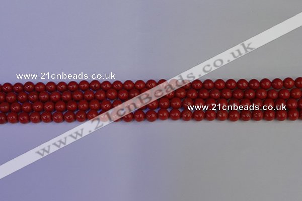 CRE320 15.5 inches 4mm round red jasper beads wholesale