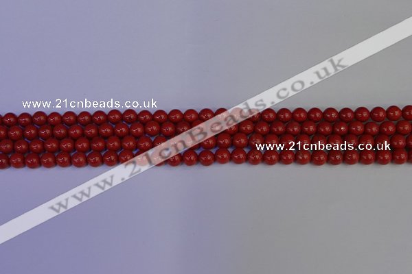 CRE320 15.5 inches 4mm round red jasper beads wholesale