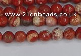 CRE330 15.5 inches 4mm faceted round red jasper beads